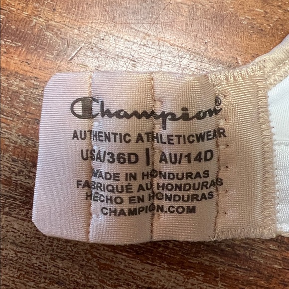 Champion DOUBLE DRY 1602 36D Women's Beige Sports Bra - Picture 4 of 6